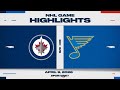 NHL Highlights | Jets vs. Blues - April 9, 2026