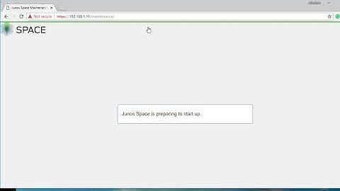Login to Junos Space GUI for first time