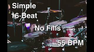 Simple 16-Beat Drum Loop | 55 BPM | No Fills