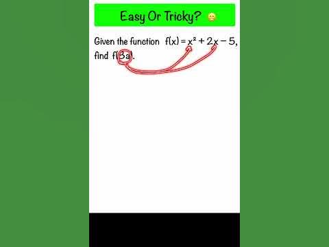 Function F(X), How To Find F(3a) | Algebra - YouTube