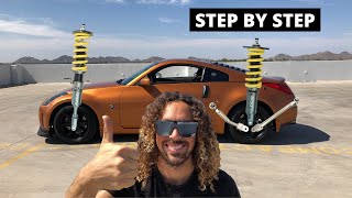 350Z Coilover Install With Camber And Toe Arms Step By Step