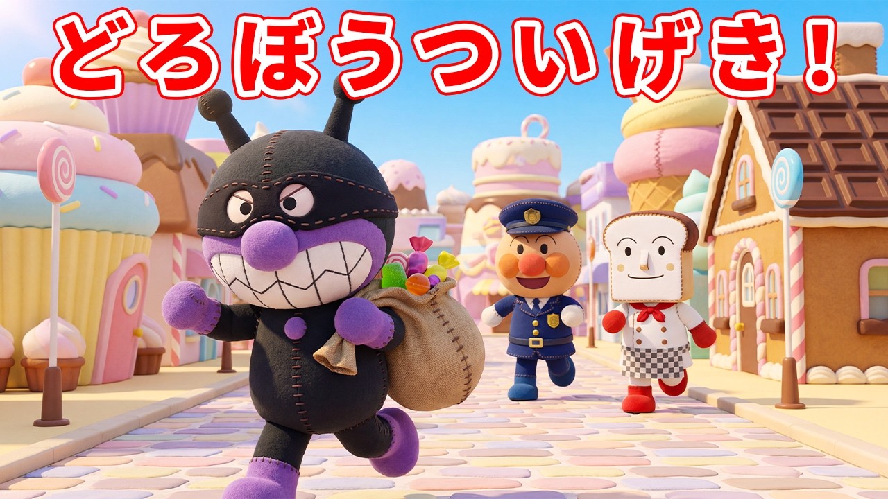 🚓 アンパンマンとけいさつたいがしゅつどう！🚨 🔥 どろぼうついげき！ドキドキだいぼうけん 🔍 🎶 げんきいっぱいのこどものうた ⚡ ゆめのしごとたいけん 🏙️ まちをまもるはんにんついせきものがたり