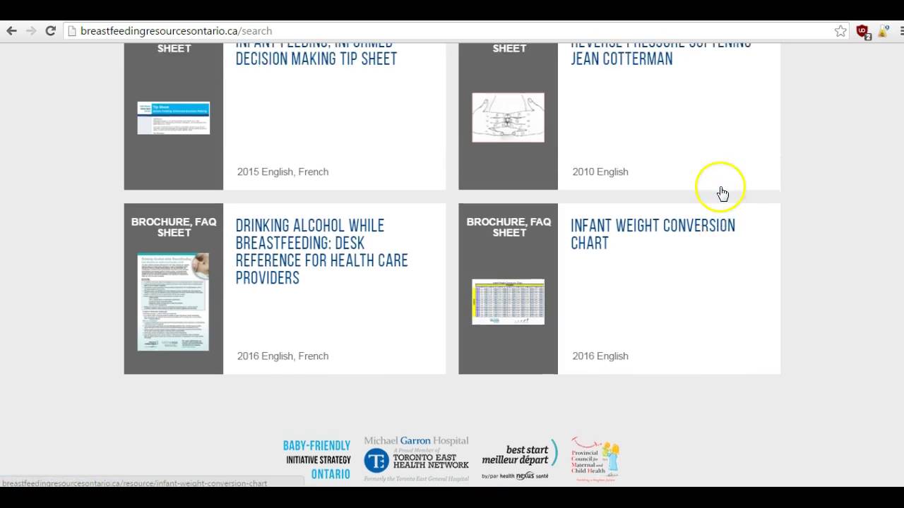 Breastfeeding Resources Ontario 2 (BR01E) YouTube