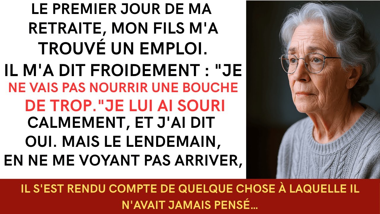 « Je ne subvient plus à personne », dit mon fils — il m’a trouvé un emploi. J’ai souri et dit...