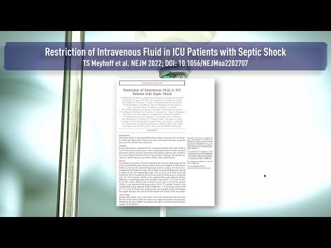 Restriktion der intravenösen Volumentherapie bei ITS Patienten mit septischem Schock