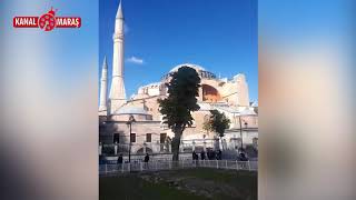 Ayasofya Camii'nden ezan sesi yükseldi Resimi