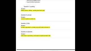 FREE AND STUDY GAMES ABOUT VOCAB UNIT 5 LEVEL FEXAM QUESTIONSActual Qs and Ans Expert