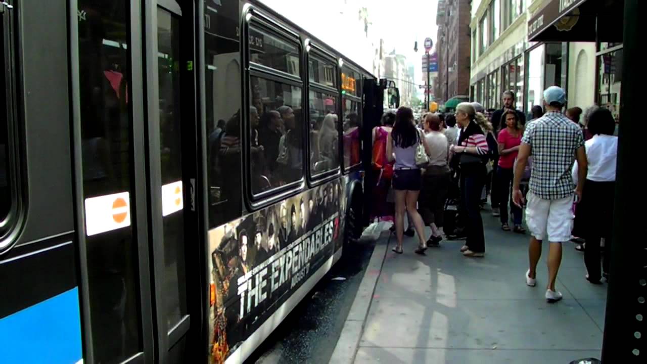 MaBSTOA Bus: Three Crowded LFSA M101 / M102 / M103 at 79th St & Lex Ave