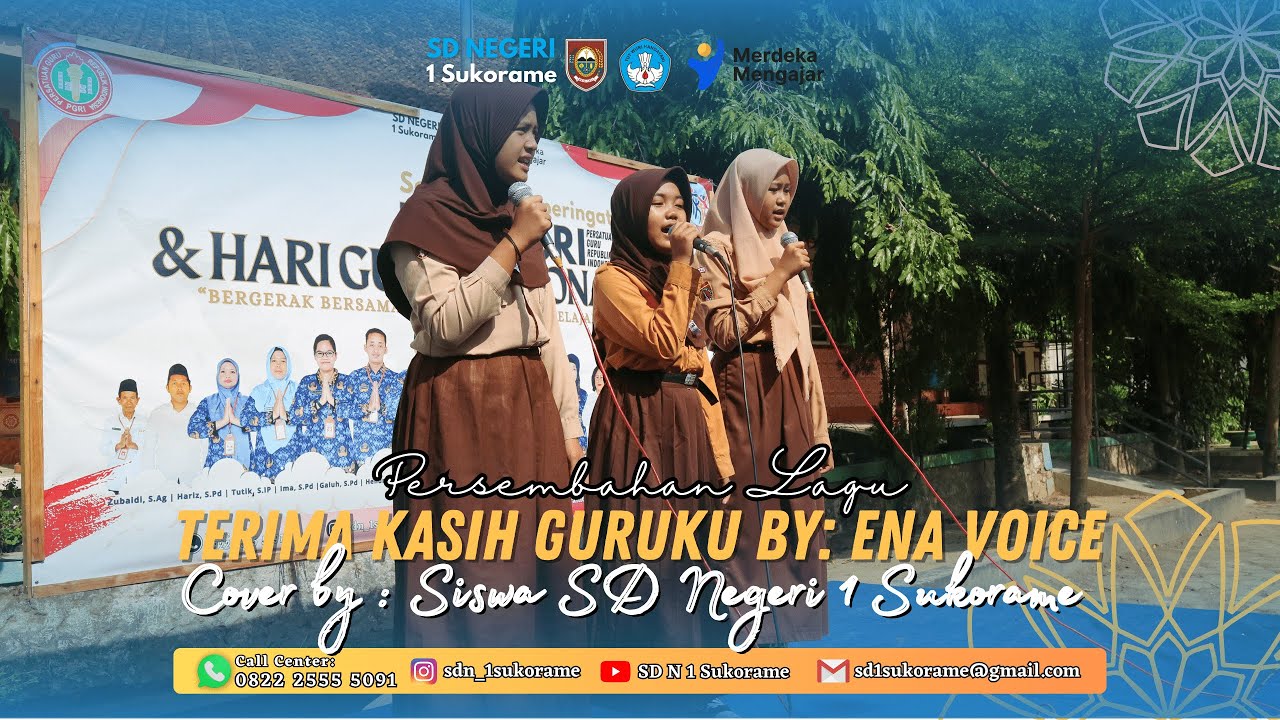 PERSEMBAHAN LAGU TERIMA KASIH GURUKU BY: ENA VOICE || Cover by : Siswi SDN 1 Sukorame