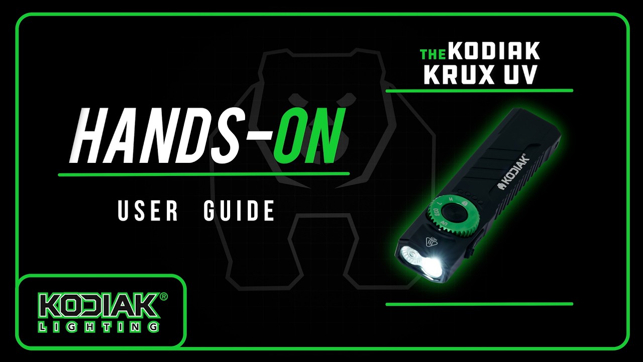Kodiak® Krux Rechargeable Low Profile Flashlight with UV and Red