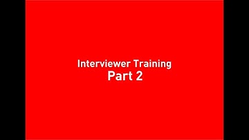 Interviewer Training Part 2 - Sampling and Surveys