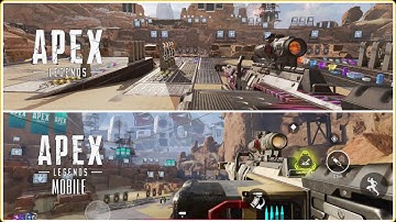 APEX LEGENDS [ PC vs MOBILE ] ALL WEAPONS COMPARISON