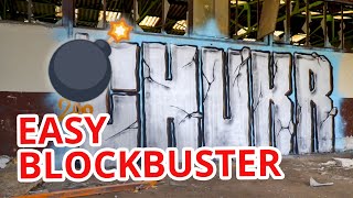 Graffiti BLOCKBUSTER  Follow My EASY Process (RAW)