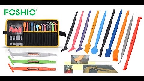 FOSHIO 32PCS Wrap Magnetic Stick Squeegee Vehicle Window Tint Tool Set with Storage Bag