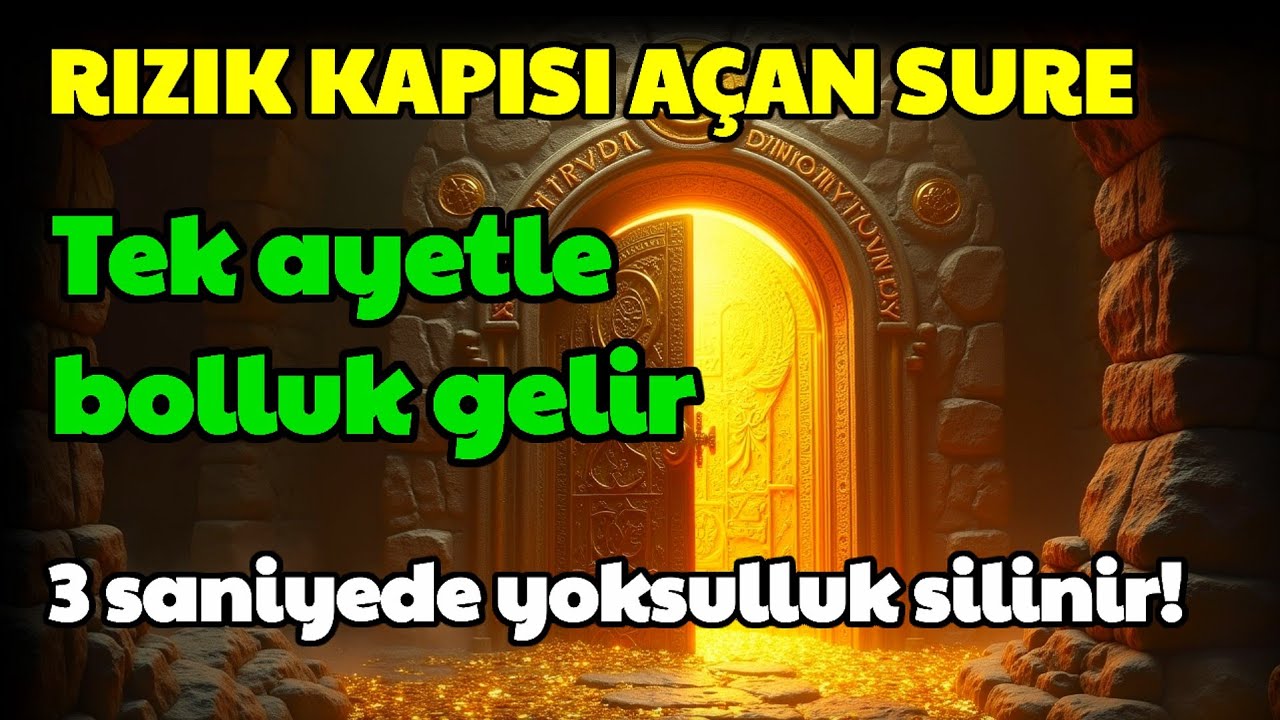 RIZIK KAPISINI AÇAN SURE! TEK BİR AYETLE HAYATINA BEREKET GELİR, YOKSULLUK 3 SANİYEDE KAYBOLUR!
