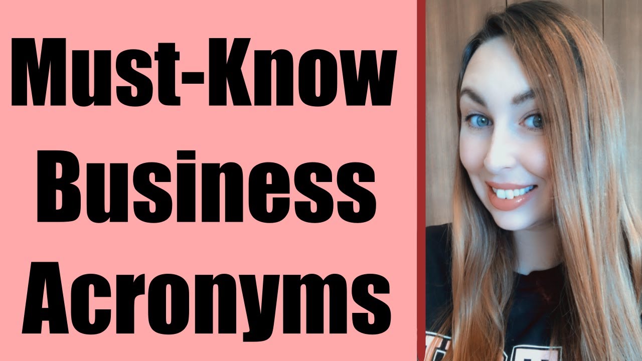 5 MustKnow Business Acronyms YouTube