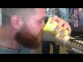 MalJan downs a beer through his nose