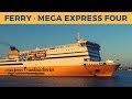 Departure of ferry MEGA EXPRESS FOUR, Porto Torres (Corsica &amp; Sardinia Ferries)