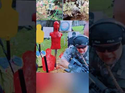 Defense/Tactical engage to numerous Reactive Systems Self-Healing Target by Damascus knife&AR15!