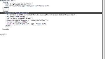 JavaScript: The date() object