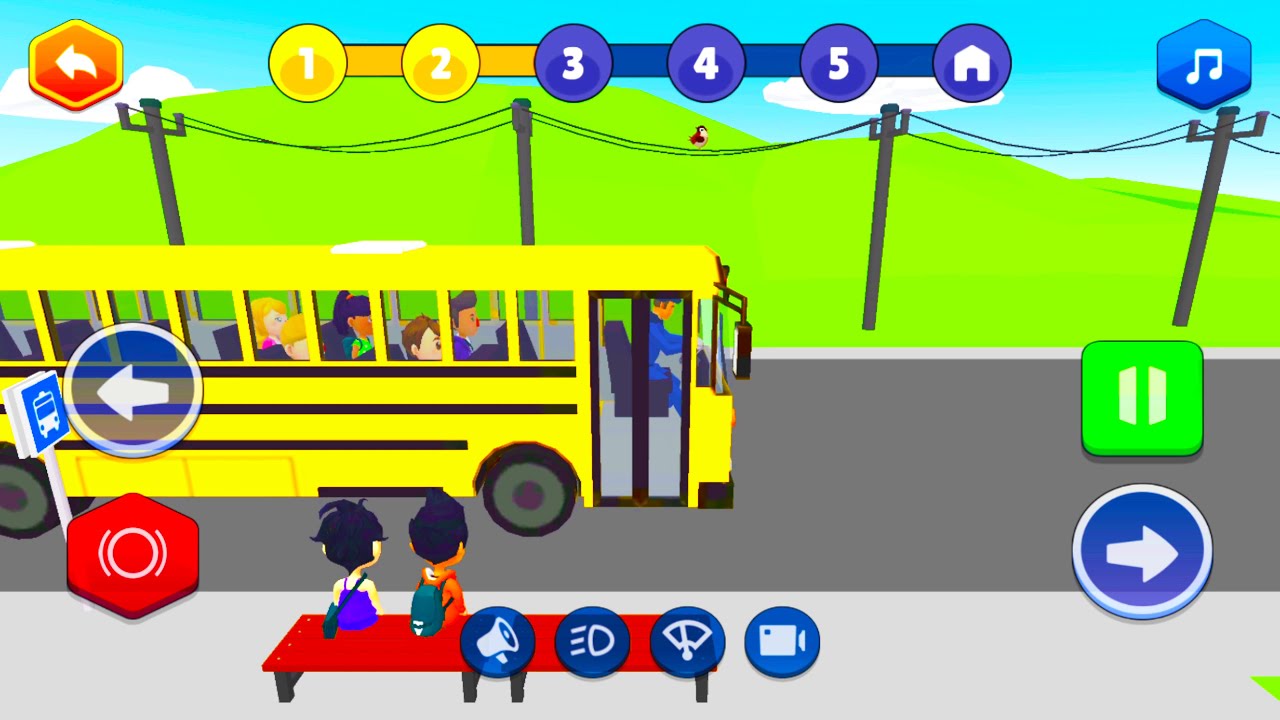 Roaming School Bus in City Patrol Rescue Vehicles Gameplay
