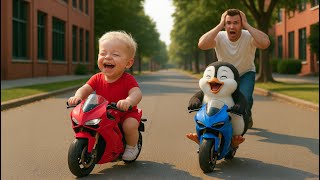 Download Lagu Misunderstood Penguin Did the Impossible to Get Special Gift for Baby #penguinhero MP3