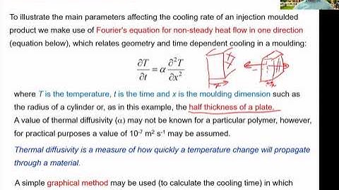 Injection moulding of polymers - Cooling time calculation
