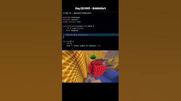 Day 12 - BubbleSort | 100 Days Challenge | #shorts #coding #dsa