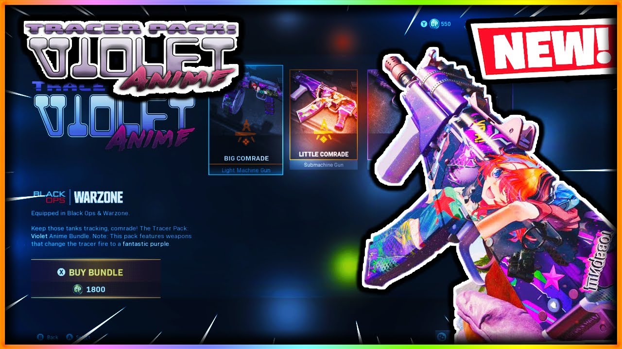 the NEW TRACER PACK VIOLET ANIME BUNDLE in COLD WAR! - NEW VIOLET