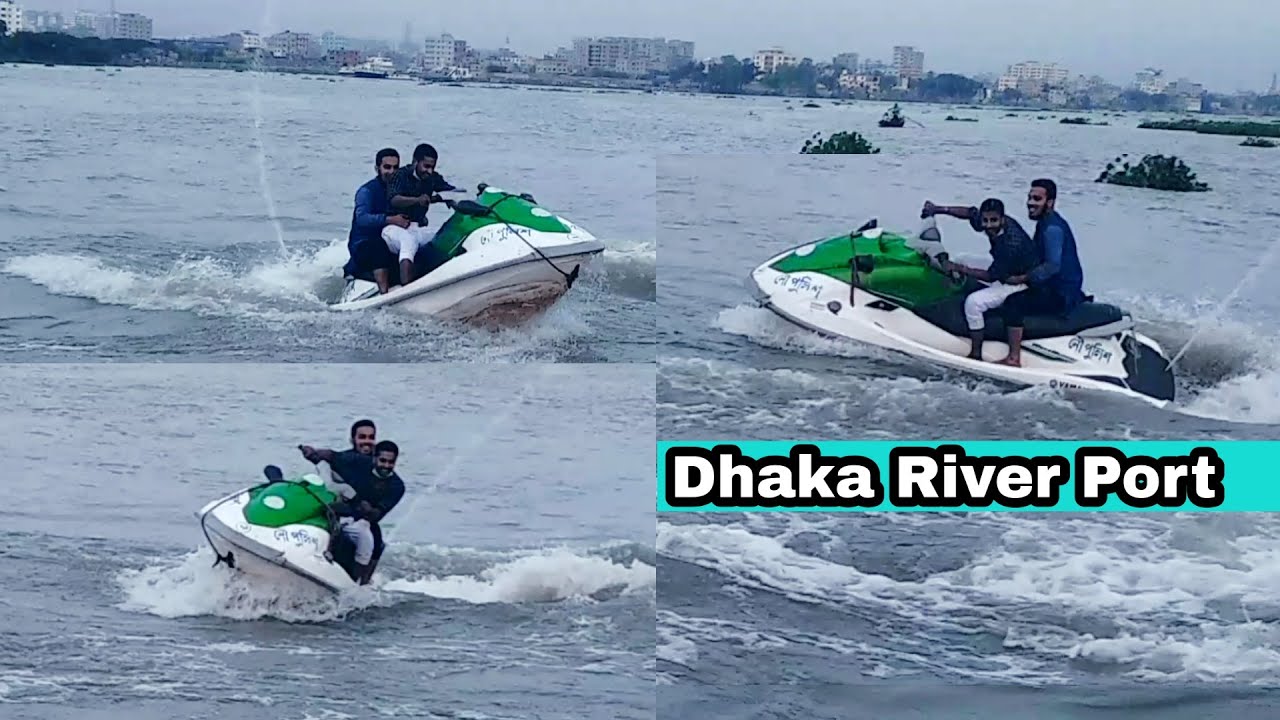 Water Bike Ride And Stunt At Dhaka River Port By Yamaha Water Scooter
