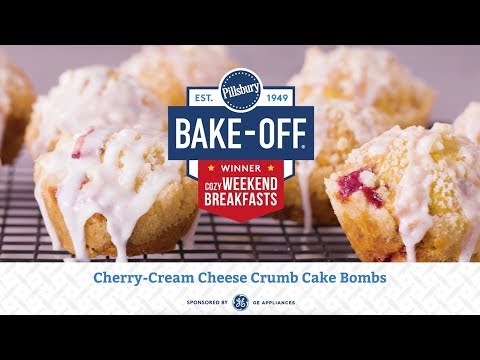 Cherry-Cream Cheese Crumb Cake Bombs | Pillsbury Recipe