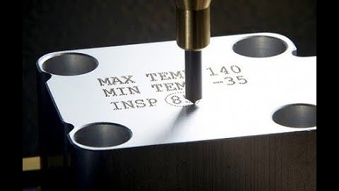 DMC Code engrave on Aluminium by Dot Pin Marking Machine - Emtex