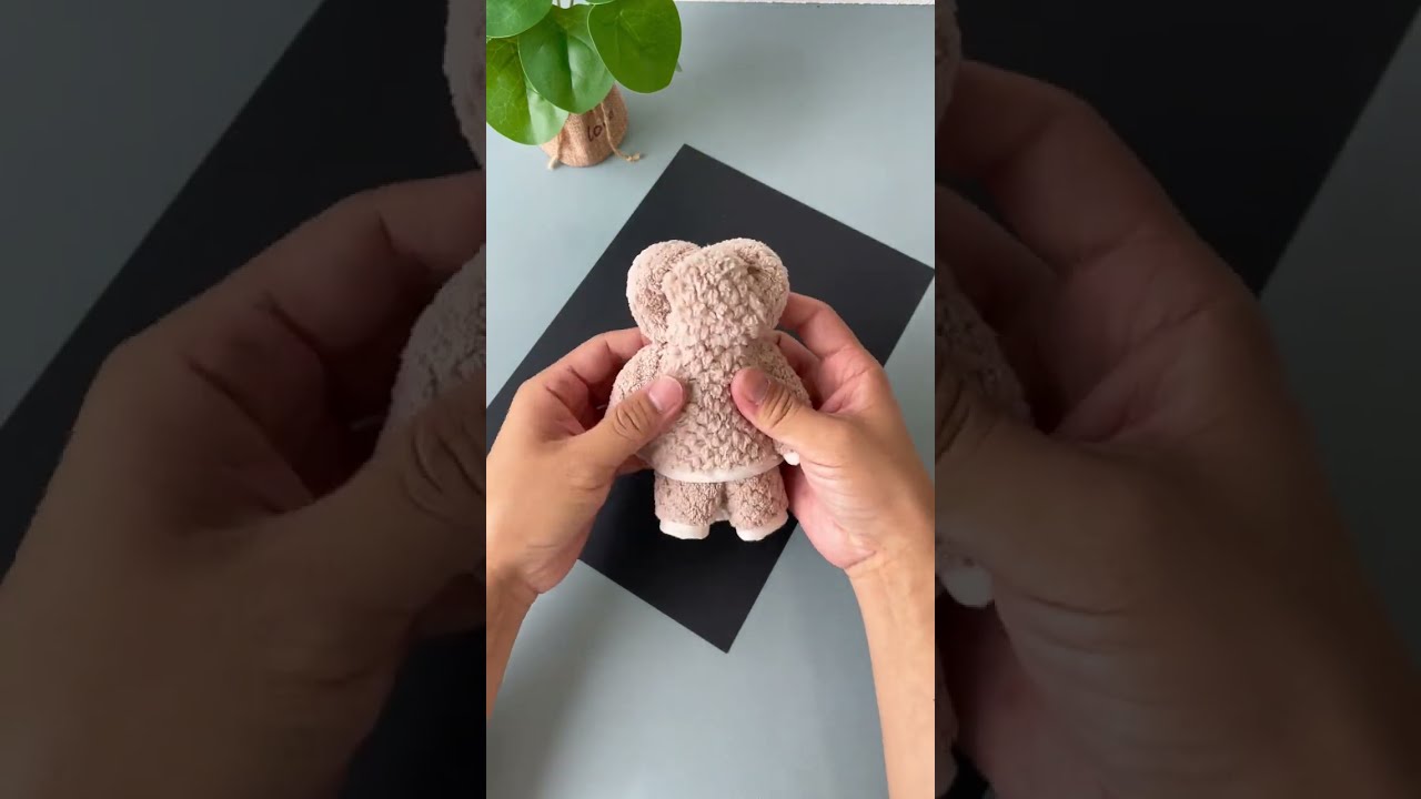 If You Have A Small Square Towel At Home Can Try To Fold This Bear For Your Child