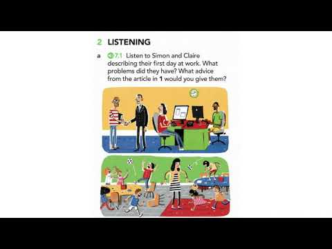 ENGLISH FILE pre-intermediate - 7A. First day nerves.  p. 54, ex.7.1