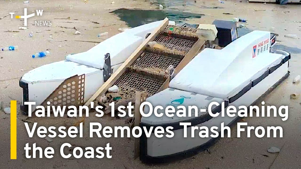 Taiwan's 1st OceanCleaning Vessel Removes Trash From the Coast