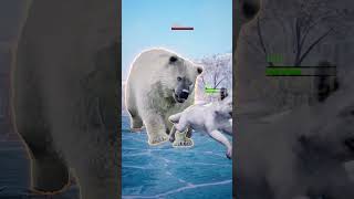 🐻VS🐺 Rescued by the Wolf Pack: A Little Wolf's Narrow Escape from a Polar Bear #wolfgame