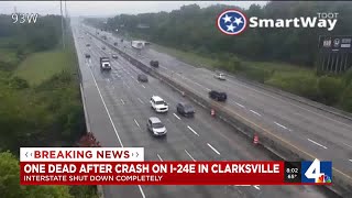 Fatal crash shuts down part of I-24