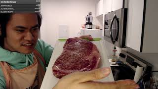 Eating Japanese A5 Wagyu Steak for the First Time TWITCH VOD | ALEX STREAMS
