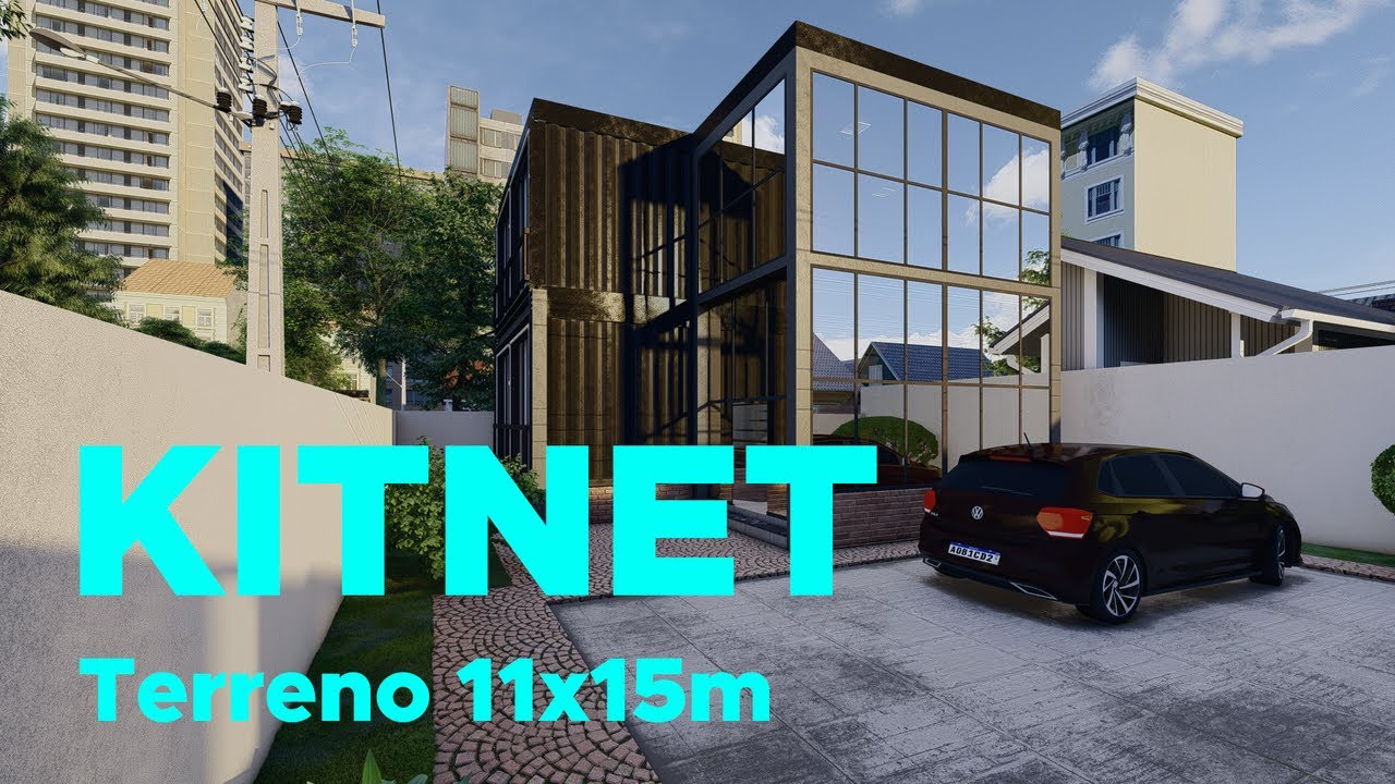 KITNET DE CONTAINER EM TERRENO 11X15 m DIVIDIDO POR 2 LOFT COM 12,54 m² ...
