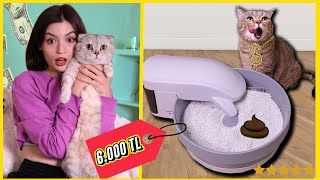 EN PAHALI KEDİ ÜRÜNLERİNİ TEST ETTİM! (Otomatik Kedi Tuvaleti, Robot Mama Kabı, Kedi Arabası...)