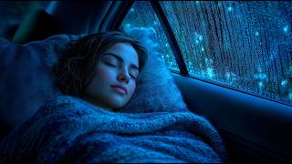 Rain Sounds for Sleeping with Heavy Thunderstorm on the Car in a Night Forest | Sleep Instantly