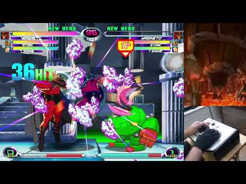 MvC2: Romneto - Magneto/Tron 2x Crossup Unmash 100%+ Sequence (Match Start) .:9.30.24:.