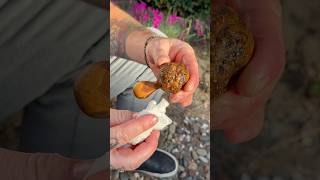 Oiling a Hand-Sculpted Honeysuckle Burl Scoop | Beauty Comes to Life #woodworking #shorts #artisan