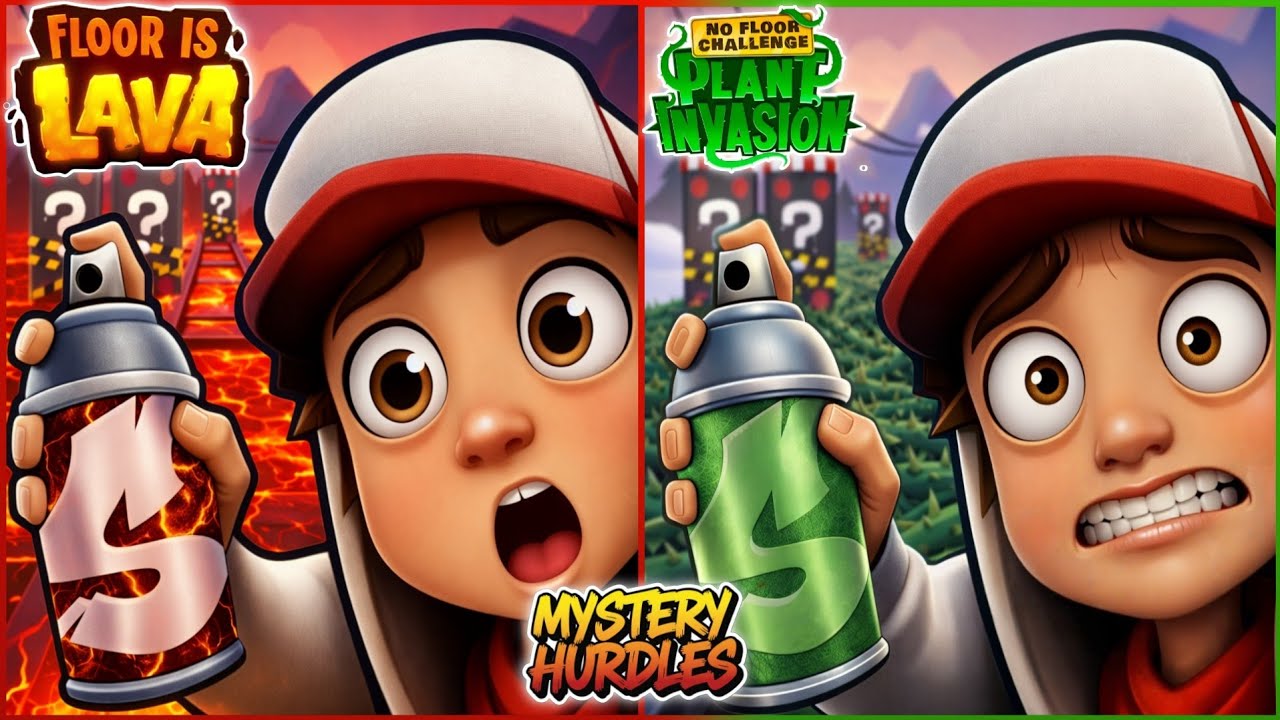 Subway Surfers Mystery Hurdles Plant Invasion vs Lava Floor! Winter Xtreme Challenge 🌿🔥
