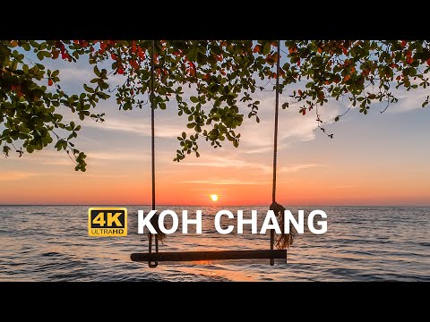 4K HDR Koh Chang Walking Tour. White Sand Beach