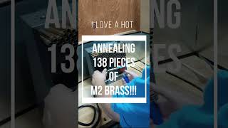 ASMR Reloading!! Annealing M2 brass to turn into M1 Food!! #asmr #reloading #brassprep