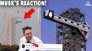 SpaceX just completed NASA's NEW launch tower for astronauts...Musk's reaction!