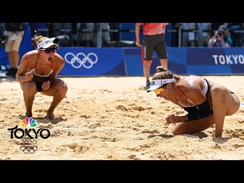 ニュースキン　オリンピック April Ross, Alix Klineman DOMINATE to win Olympic beach volleyball