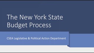 The NYS Budget Process