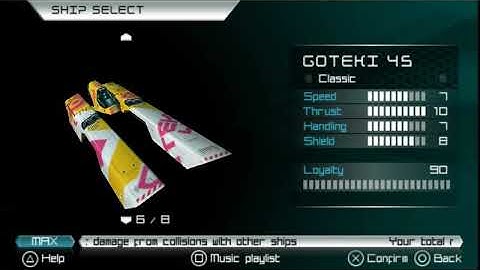 Wipeout Pulse [PPSSPP] Gameplay: #1.5 Grid 1 Final - Moa Therma White Race - Goteki 45 - Venom Class